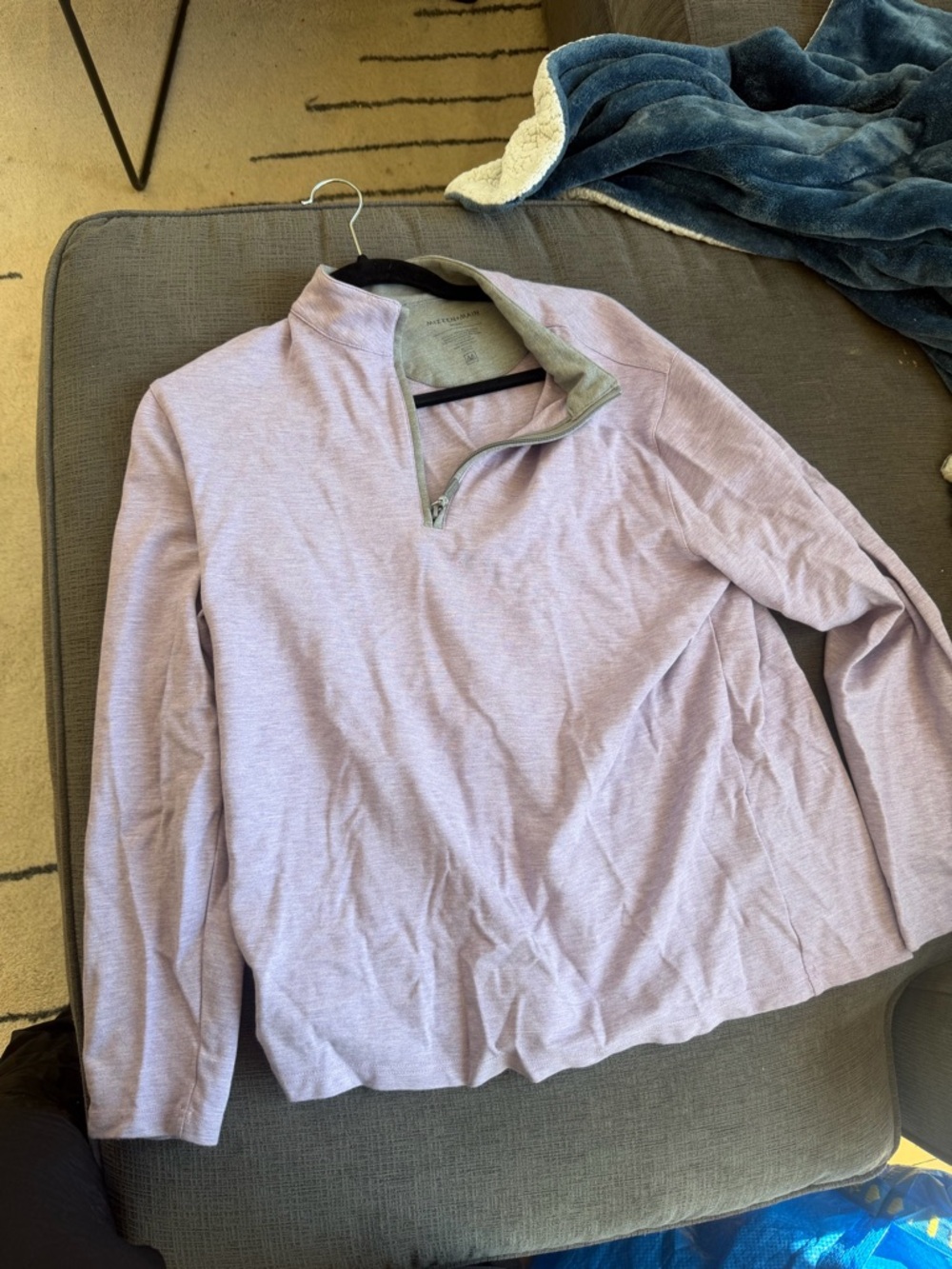 Mizzen+Main Men's Lavender Quarter-Zip Pullover - WM Phoenix Open